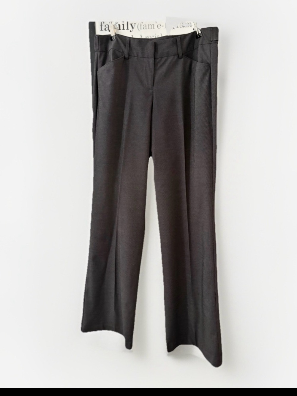 Tracy Evans Limited Women's Size 3 Tailored Dark Gray Micro Pinstripes Trousers